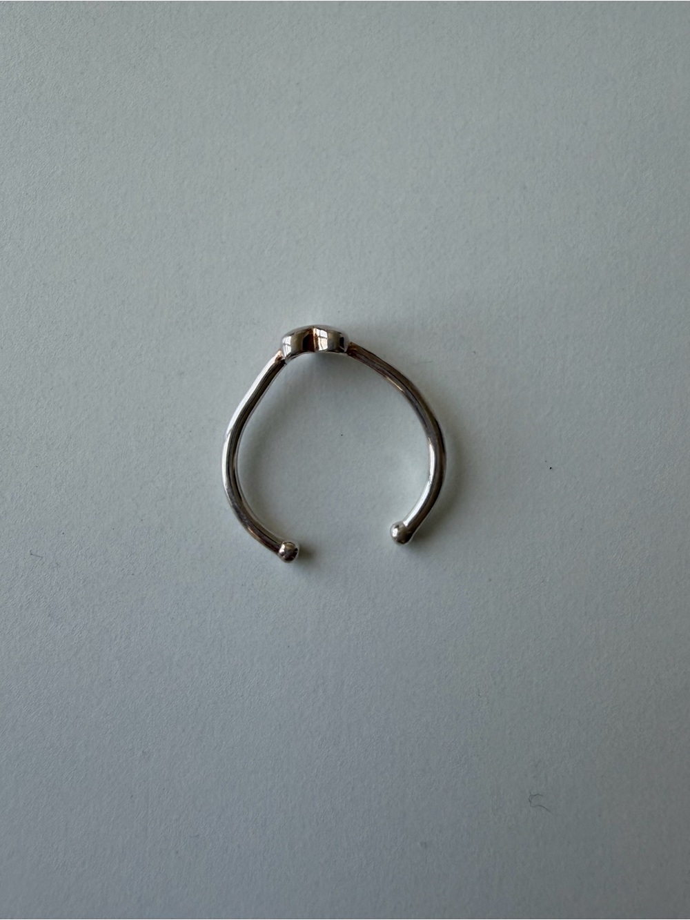 Delicate Heart Stackable Ring - Silver - Picture 2 of 2